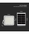 80W LED breedstraler op zonne-energie - 800lm, IP65, 10W zonnepaneel, afstandsbediening, buiten