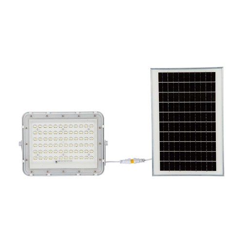120W LED breedstraler op zonne-energie met 15W paneel - 1200lm, IP65, 4000K, incl. afstandsbediening en 3m kabel