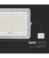 180W LED breedstraler op zonne-energie, 4000K - Incl. 20W zonnepaneel, IP65, afstandsbediening, wit