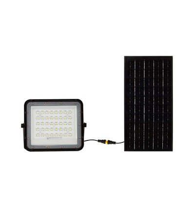 10W Solara LED breedstraler op zonne-energie - 800lm, IP65, koud wit, incl. afstandsbediening en zonnepaneel