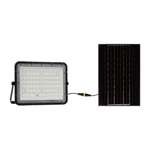 120W LED breedstraler op zonne-energie met paneel - 1200lm, IP65, incl. afstandsbediening, zwart, buiten