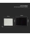 20W LED breedstraler op zonne-energie met sensor en afstandsbediening - 1800lm, IP65, 4000K, zwarte behuizing
