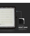 20W LED breedstraler op zonne-energie met sensor en afstandsbediening - 1800lm, IP65, 6400K, zwarte behuizing