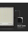 30W LED breedstraler op zonne-energie, 6400K - 2600lm, IP65, incl. zonnepaneel en afstandsbediening, aluminium