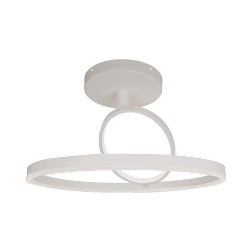 38W LED plafondlamp metaal - Ø50cm, wit, dubbel rond design, 4000lm, 3000K, IP20
