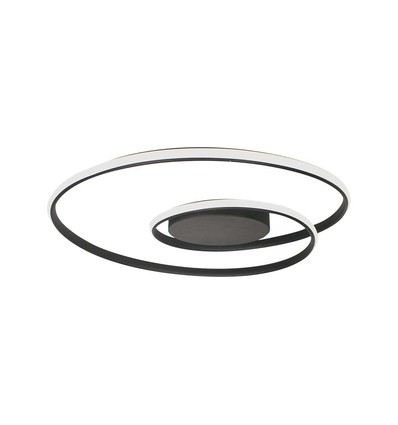 48W LED design plafondlamp - 5150lm, Triac dimbaar, Ø60cm, zwart, 3000K