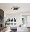 48W LED design plafondlamp - 5150lm, Triac dimbaar, Ø60cm, zwart, 3000K