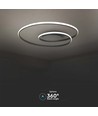 48W LED design plafondlamp - 5150lm, Triac dimbaar, Ø60cm, zwart, 3000K