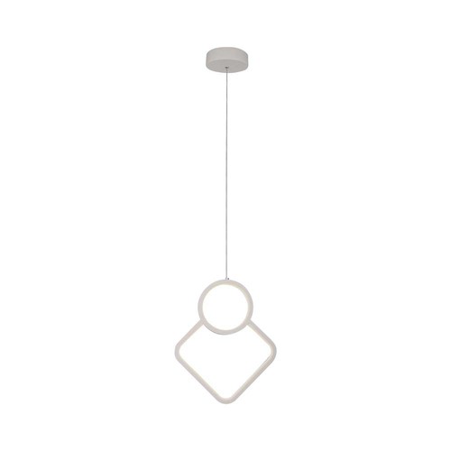 12W witte hanglamp - 28x180cm, 3000K, modern ruit design, incl. lichtbron