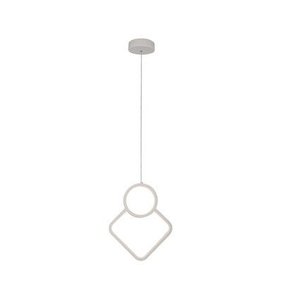 12W witte hanglamp - 28x180cm, 4000K, modern ruit design, incl. lichtbron