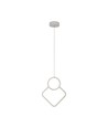 12W witte hanglamp - 28x180cm, 4000K, modern ruit design, incl. lichtbron