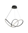 49W LED decoratieve pendellamp, dimbaar - Ø70cm, 5220lm, 3000K, zwarte behuizing, IP20