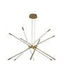 42W LED designer pendellamp, goud - Dimbaar, 12 buizen, 3000K, 85x31x120cm