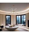42W LED designer pendellamp, goud - Dimbaar, 12 buizen, 3000K, 85x31x120cm