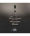 46W LED pendellamp met 3 ringen, dimbaar - 4900lm, 3000K, zwart, modern design
