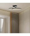 20W LED designer hanglamp, Ø25cm - 107lm/W, 4000K, zwart, rond, modern design