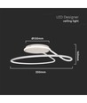 24W Designer LED plafondlamp - Ø25cm, wit, cirkel design, 4000K neutraal wit