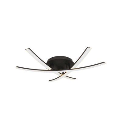 20W LED designer plafondlamp - 3 gekruiste buizen, 105lm/W, zwarte afwerking, 3000K