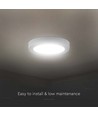 12W Ø16,7cm LED plafondlamp - 1200lm, witte rand, rond, incl. lichtbron