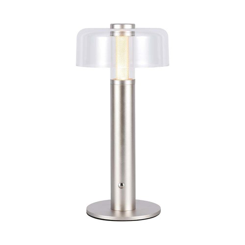 1W oplaadbare LED tafellamp, champagne goud - Touch dimbaar, USB-C, 3000K, 1800mAh, hoogte 30cm
