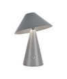 3W oplaadbare LED tafellamp, CCT - Grijs, touch dimbaar, USB-C, metaal, 200lm