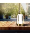 1W oplaadbare LED tafellamp, touch dimbaar - 3-in-1 CCT, French Gold, 1800mAh batterij, hoogte 19cm