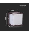 8W LED wandlamp - IP65, bruin, vierkant, incl. lichtbron