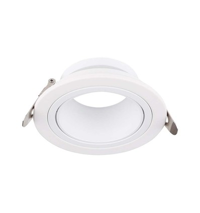 GU10 inbouwspot Diep - Rond, wit, Ø8,75cm, diep design, anti-verblinding