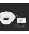 GU10 inbouwspot Diep - Rond, wit, Ø8,75cm, diep design, anti-verblinding