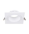 GU10 inbouwspot - Vierkant, wit, gat: 75x75 mm, zonder lichtbron