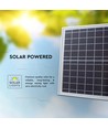 25W LED breedstraler op zonne-energie - 550lm, IP65, zwart, incl. zonnepaneel en afstandsbediening
