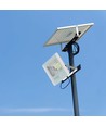 20W Zonnepaneel LED schijnwerper - 4000K, Wit huis