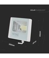 20W Zonnepaneel LED schijnwerper - 4000K, Wit huis