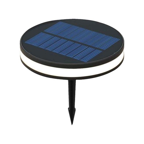 2W Solar LED spot met prikpen - IP54, 3000K, zwart, 1.8W zonnepaneel, incl. batterij