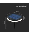 2W Solar LED spot met prikpen - IP54, 3000K, zwart, 1.8W zonnepaneel, incl. batterij