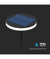 2W Solar LED spot met prikpen - IP54, 3000K, zwart, 1.8W zonnepaneel, incl. batterij