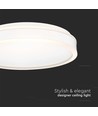 38W LED designer plafondlamp - Ø40cm, 4000K, witte rand, incl. lichtbron