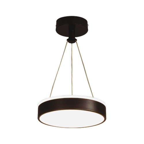 12W designer pendellamp - Ø24cm, 1280lm, zwart, 4000K, IP20 binnen