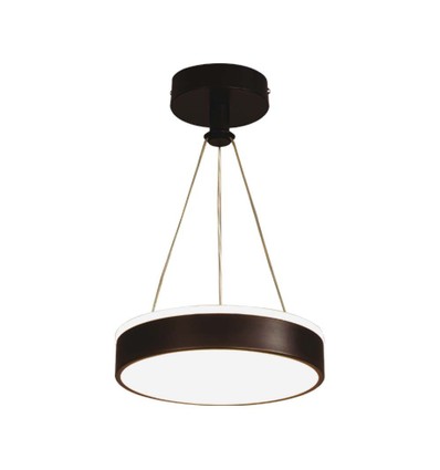 12W designer pendellamp - Ø24cm, 1280lm, zwart, 4000K, IP20 binnen