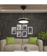 12W designer pendellamp - Ø24cm, 1280lm, zwart, 4000K, IP20 binnen