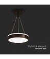 12W designer pendellamp - Ø24cm, 1280lm, zwart, 4000K, IP20 binnen