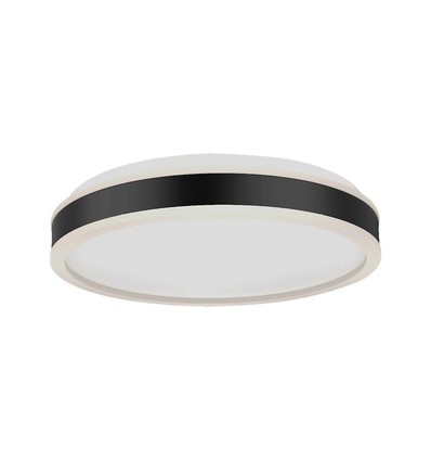 24W LED designer plafondlamp - Ø45cm, 2500lm, zwart, rond, 4000K, IP20