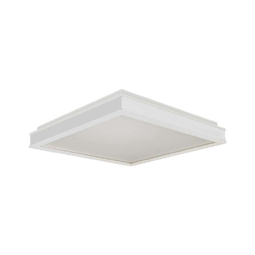 24W LED Designer plafondlamp, vierkant - 400x400mm, 2450lm, witte rand, 4000K, IP20 binnen