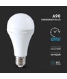 E27 15W LED noodverlichtingslamp met batterij - A90, 4000K, 3,5-4,5 uur batterijduur, te gebruiken als zaklamp