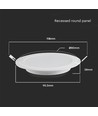 3W Ø10cm LED inbouwpanel met backlight - 110lm/W, Samsung LED chip, warm wit, rond, witte rand