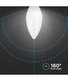 E14 3,7W LED-kaarslamp - Kunststof, Samsung LED Chip, C37