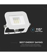 10W LED breedstraler, wit - Samsung LED chip, IP65, ultra-dun design, 3000K, buiten