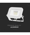 10W LED breedstraler, wit - Samsung LED chip, IP65, ultra-dun design, 3000K, buiten