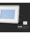 200W LED breedstraler, Samsung LED chip - 185lm/W, IP65, 4000K, zwart, 5 jaar garantie