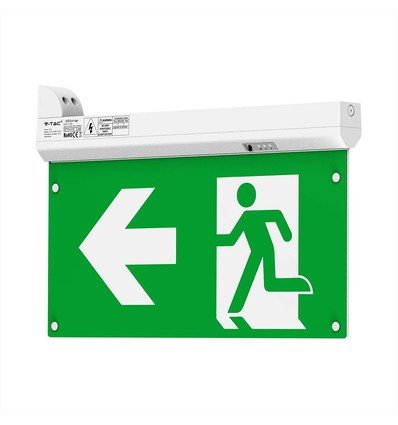 Noodverlichting 4-in-1 ophanging - EXIT bord, zelftestknop, wand/plafond/draadophanging, 6000K